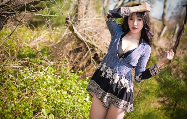 Картинка лето, лицо, платье, восточная девушка