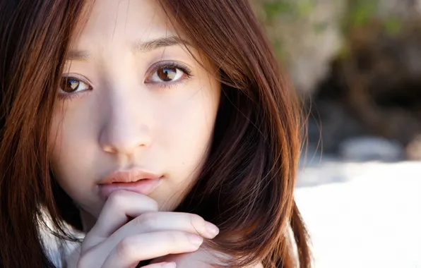Girl, Nature, Asian, Model, Beauty, Face, Cute, Japanese
