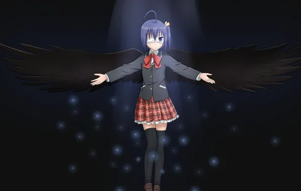 Картинка крылья, аниме, арт, девочка