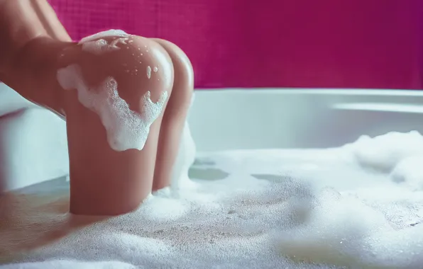 Pink, Legs, Ass, Model, Water, Erotic, Nice, Full