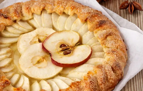 Картинка яблоки, пирог, выпечка