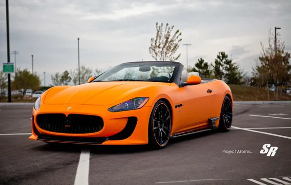 Картинка Maserati, кабриолет, мазерати, orange, Convertible, Gran Turismo, V-8, SR Auto Group