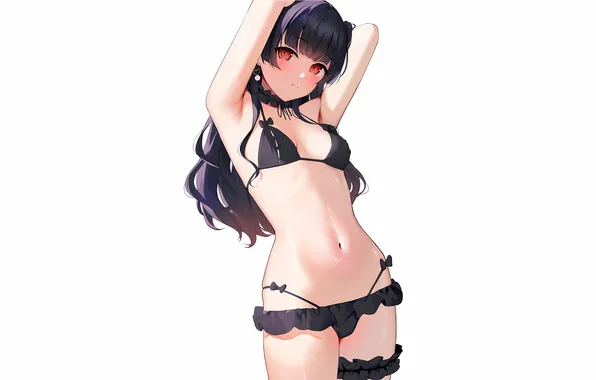 Girl, sexy, lingerie, pantsu, bra, cleavage, panties, long hair