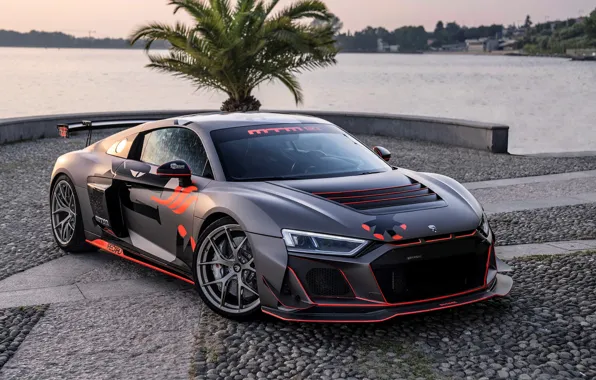 Море, пальма, набережная, экстерьер, Audi R8 GT4 Street