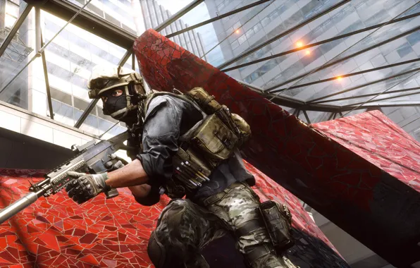 Gun, game, weapon, Battlefield, man, rifle, Battlefield 4, Battlefield IV