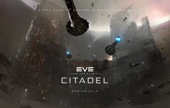 Космос, space, EVE online, Citadel, CCP Games, New Eden