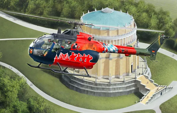 MBB, немецкий многоцелевой вертолёт, Bo 105, Messerschmitt-Bölkow-Blohm