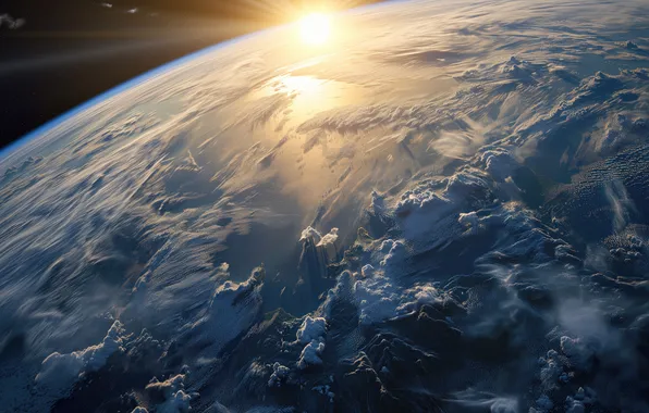 Planet earth, atmosphere, continents