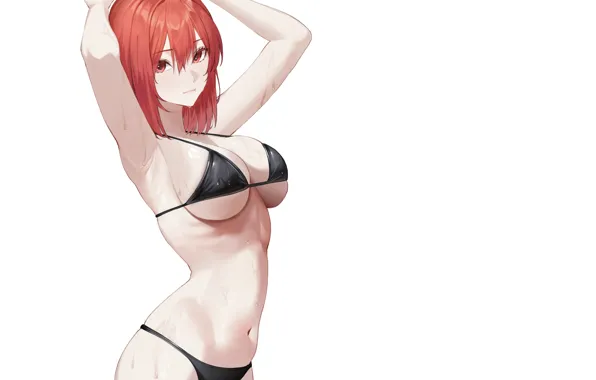 Girl, hot, sexy, red hair, anime, pretty, redhead, babe