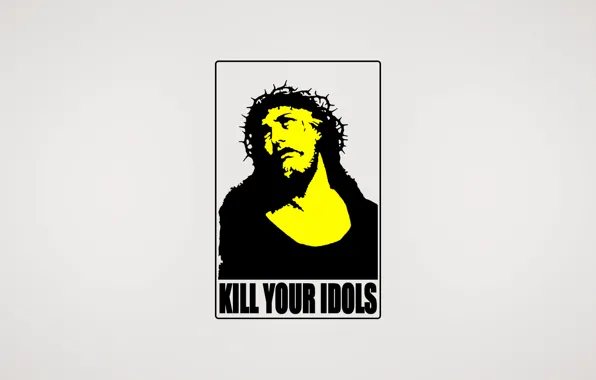 Minimalism, kill, icon, jesus, idol