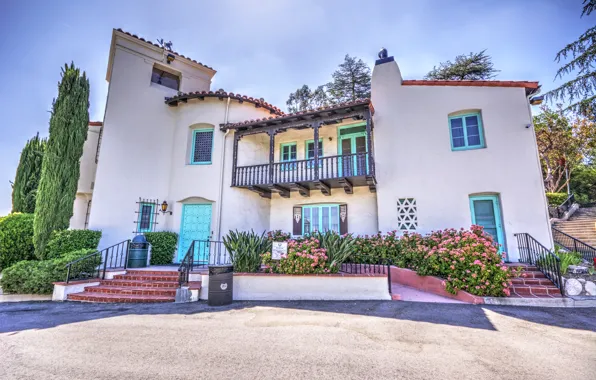 Дом, HDR, лестница, USA, Америка, Houses, Santa Clarita