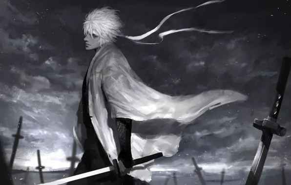 Аниме, арт, парень, Gintama, Гинтоки