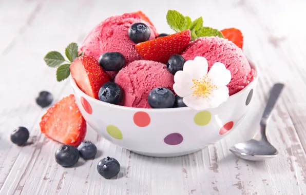 Картинка ягоды, мороженое, fresh, десерт, сладкое, sweet, dessert, berries