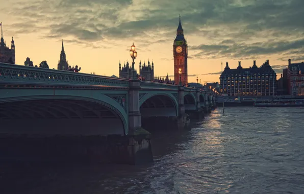 Картинка ночь, город, Лондон