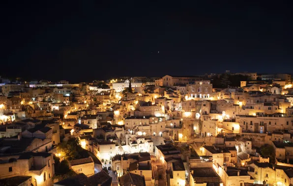 Ночь, Италия, Matera