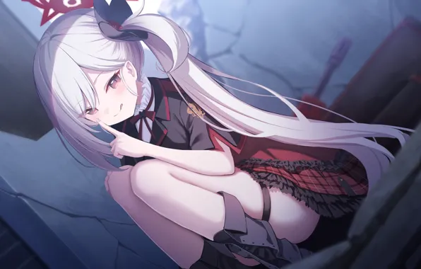 Цветок, девушка, Mutsuki, Blue archive, takashima shoa