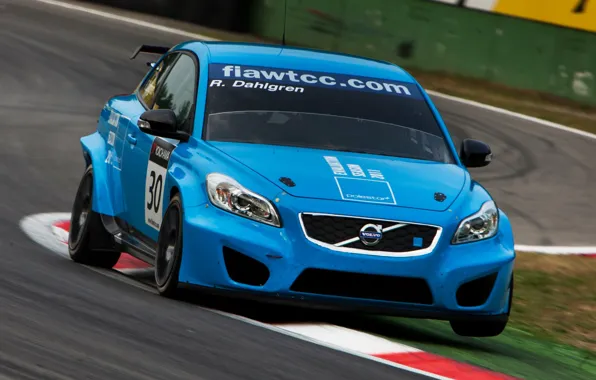 Картинка Volvo, Touring, Передок, WTCC, C30, Robert Dahlgren