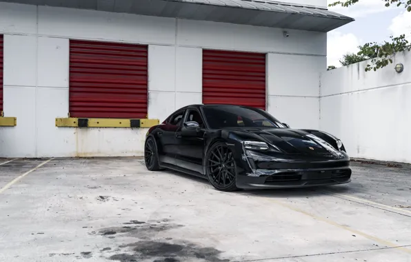 Картинка Black, Porcshe, Turbo S, VAG, Taycan, 4 Door