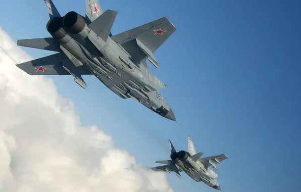 Картинка aircraft, military, vehicle, Russian, Russian Air Force, military vehicle, military aircraft, Mikoyan MiG-31