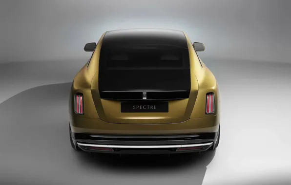 Rolls-Royce, вид сзади, вид сверху, люкс, электромобиль, 2023, Rolls-Royce Motor Cars, Rolls-Royce Spectre