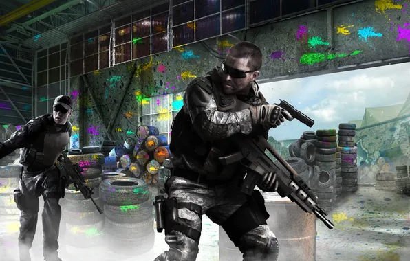 Картинка пистолет, оружие, война, арт, автомат, солдаты, Call of Duty Black Ops 2