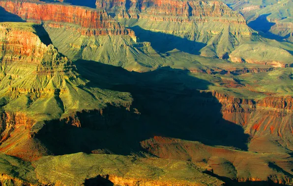 Закат, горы, скалы, каньон, Аризона, США, Grand Canyon National Park