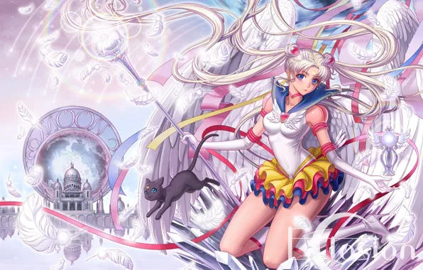 Девушка, арт, Аниме, Юбка, Sailor moon