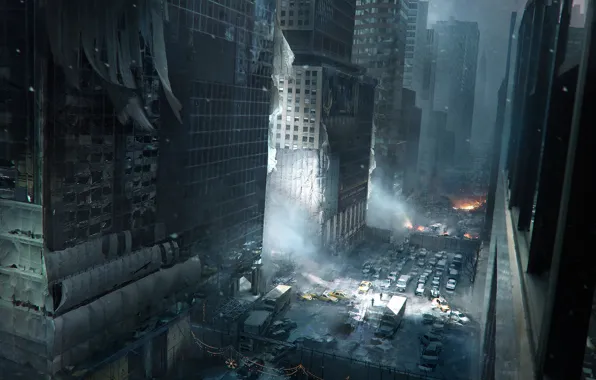 Картинка солдаты, нью йорк, здания, Tom Clancy's The Division, город