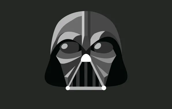 Картинка минимализм, Star Wars, Звездные войны, Darth Vader, Дарт Вейдер, иллюстрация