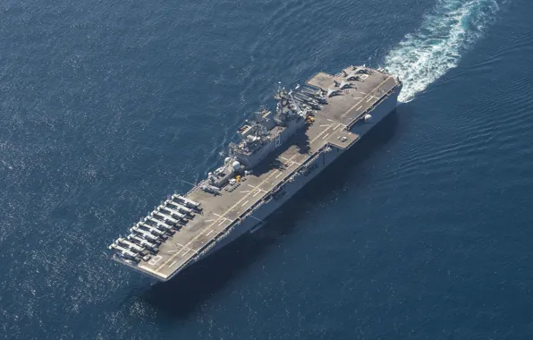 Оружие, корабль, армия, amphibious assault ship, USS Makin Island (LHD 8)