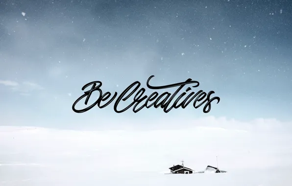 Зима, креатив, лого, becreatives