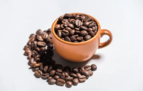 Кофе, зерна, чашка, cup, beans, coffee