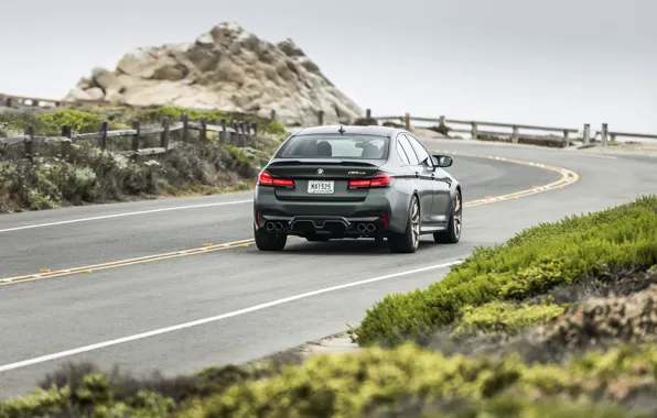 Картинка car, BMW, road, rear view, M5, F90, BMW M5 CS