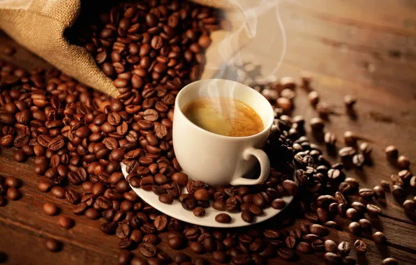 Кофе, мешок, кофейные зерна, пенка, coffee, bag, кофейный аромат, coffee beans