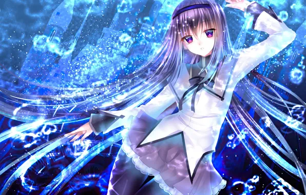 Девушка, магия, Девочка-Волшебница Мадока, Homura Akemi