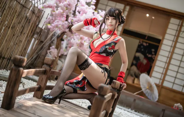 Картинка lingerie, Asian, panties, model, women, cosplay, underwear, kimono