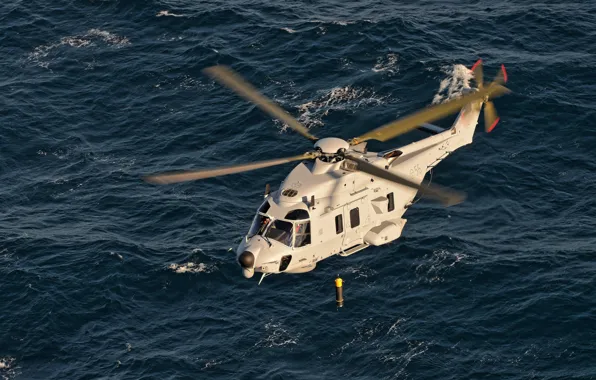 Sea, helicopter, sonar of the active type, sonar, Swedish NH90