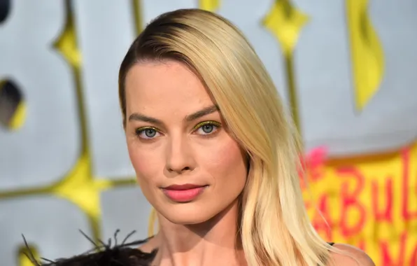 Картинка портрет, hair, взгляд, Margot Robbie, блондинка, актриса, лицо, макияж