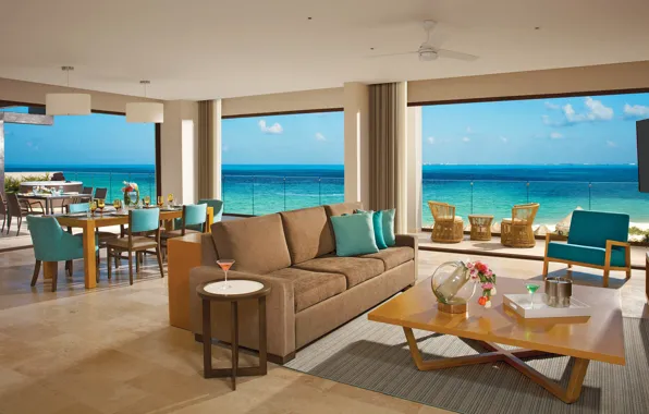 Вилла, интерьер, терраса, гостиная, столовая, Costa Rica, вид на океан, Dreams Las Mareas Resort
