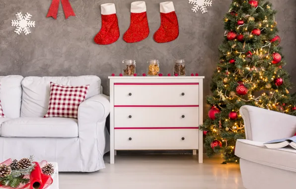 Картинка украшения, игрушки, елка, Новый Год, Рождество, подарки, Christmas, design