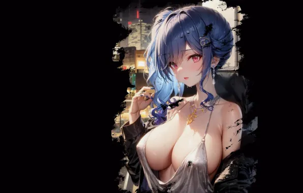 Girl, hot, sexy, boobs, sexy girl, anime, pretty, big boobs