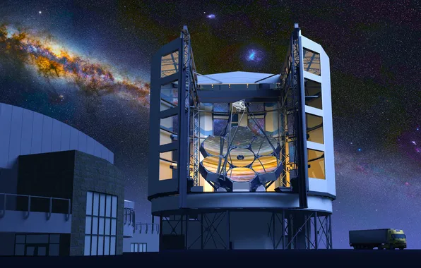 Картинка небо, зеркала, Гигантский Магелланов телескоп