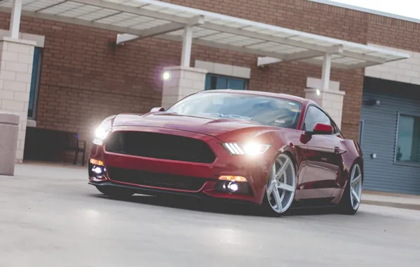 Ford, mustang, light, red, new, 2015