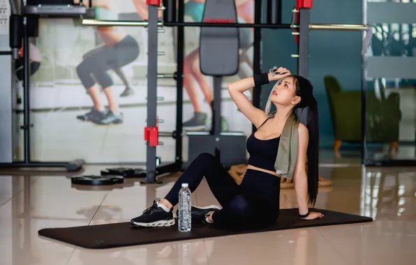 Gym, leggings, buttock, woman fitness, activewear, woman exercises, woman streching, woman workout