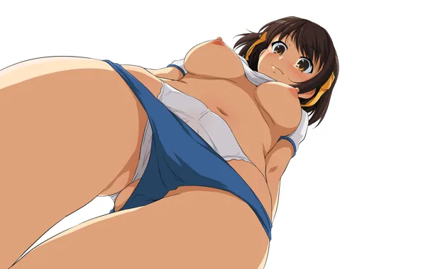 Girl, sexy, lingerie, pantsu, panties, brown hair, nipples, boobs