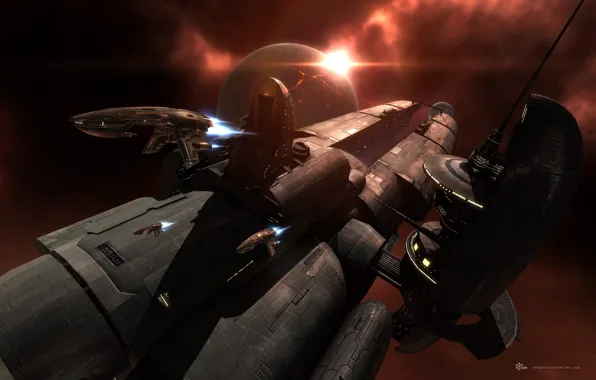Космос, планета, станция, space, космический корабль, station, eve online, space ship
