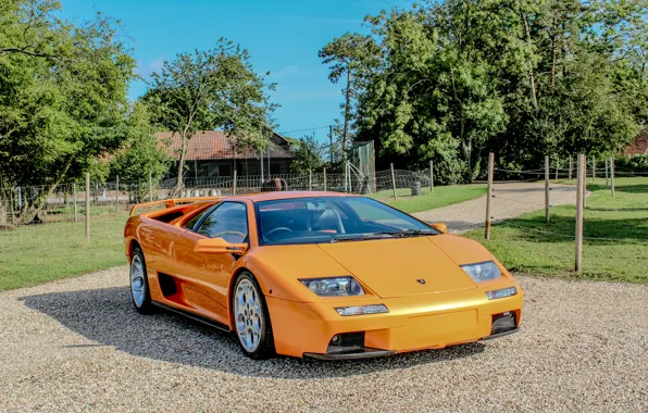 Картинка Lamborghini, wallpaper, supercar, auto, orange, Diablo, VT 6.0