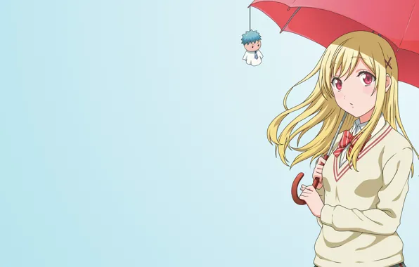 Зонтик, девочка, брелок, Yamada-kun and the Seven Witches