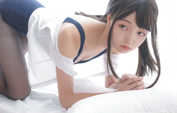 Girl, eyes, face, look, pose, doll, asian Girl