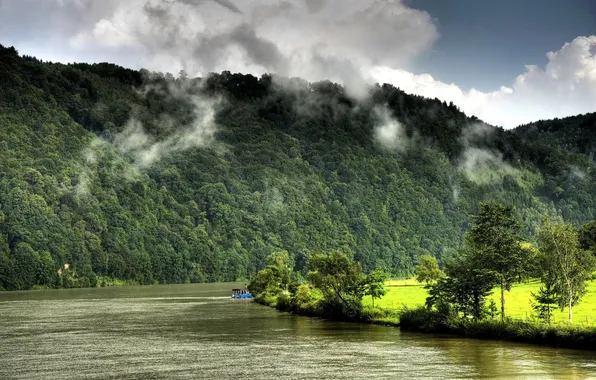 Природа, река, Горы, Австрия, Hofkirchen